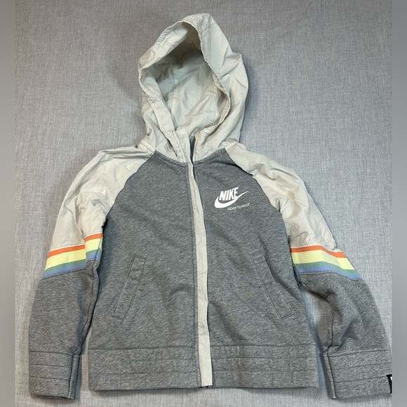 Nike Other - Nike Kids Hoodie with Retro Rainbow Stripes